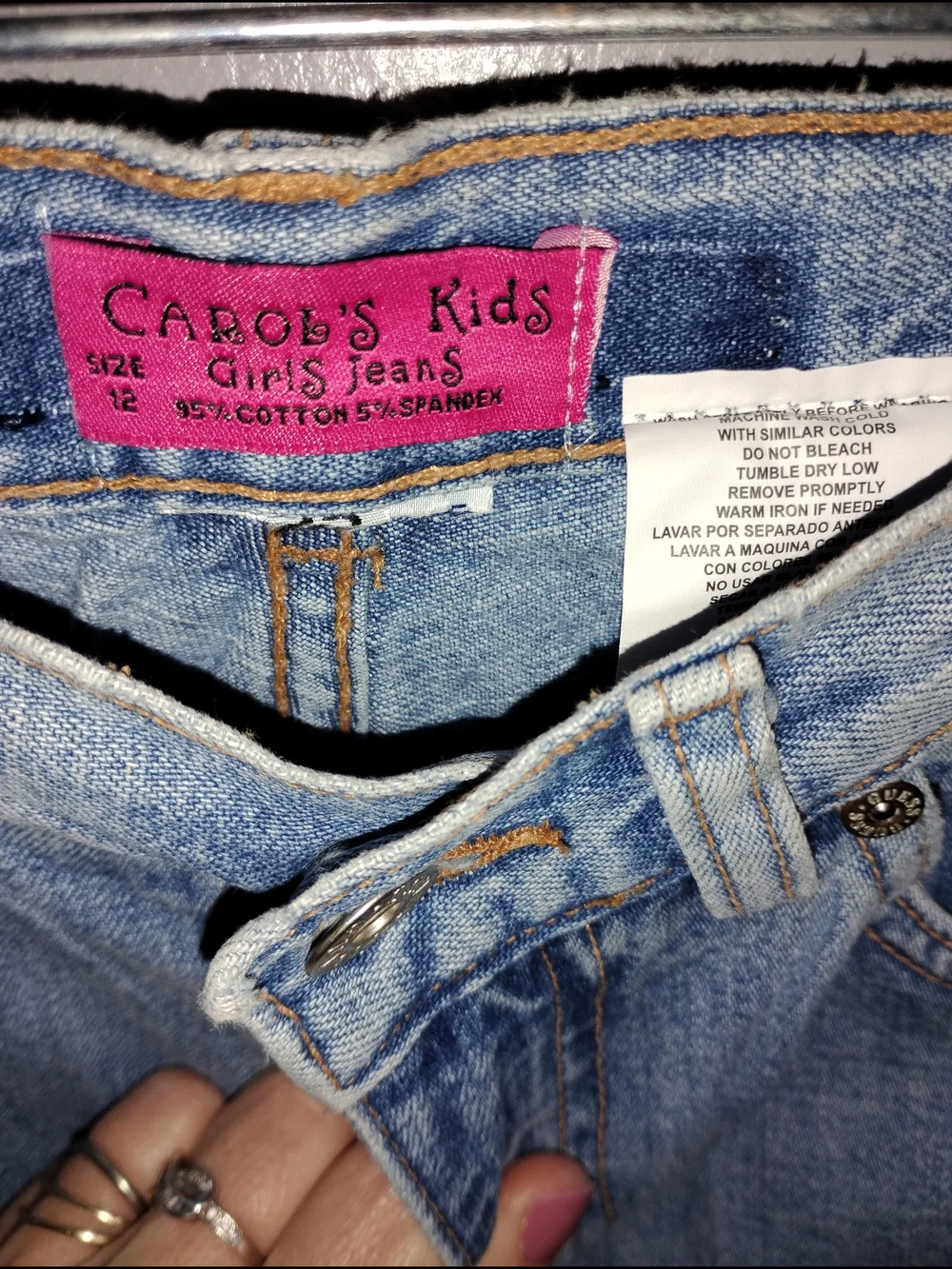 NWT CARILS Kid's Light Wash Girls 12 Capri Jeans
